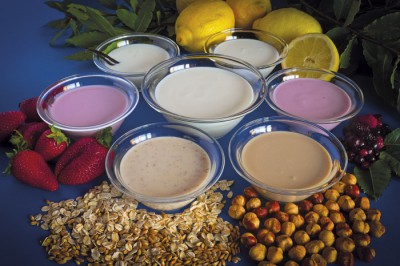 Yogurt di capra (bianco, fragola, frutti di bosco, limone, vaniglia, nocciola, cereali)